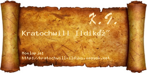 Kratochwill Ildikó névjegykártya
